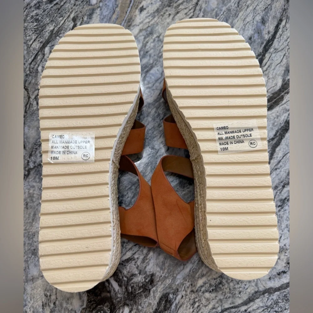 Jellypop Orange Wedge Sandals